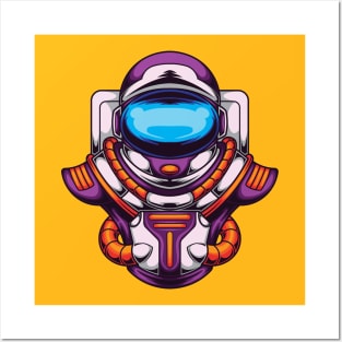 Space Time Robot Astronaut 2 Posters and Art